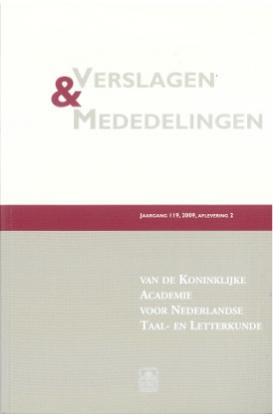 Themanummer verslagen en mededelingen cover